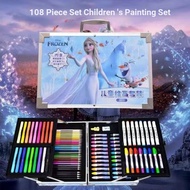 Disney Frozen Princess Elsa Watercolor Pen Brush Set Deluxe Gift Box Washable Painting Graffiti