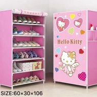 3D Hello Kitty Double Shoe Rack - KT Double Shoe Storage Cabinet With Donuts (Good Quality)