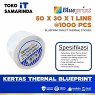 Direct Thermal Sticker 50x30x1 Line Sticker Label/ @1000 pcs Blueprint