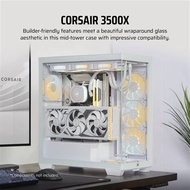 CORSAIR 3500X Tempered Glass Micro ATX , White CS-CC-9011277-WW