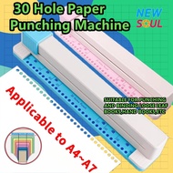 30 Hole Sliding Puncher Quikly Sharp A4 Sliding Binding Machine Cutter Machine High Quality