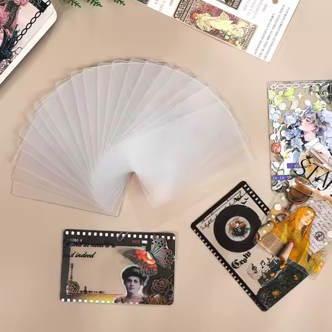 20pcs Transparent Blank DIY Tool PVC Card Journal Material Guka Make Bottom Plate ATC Cards Creative