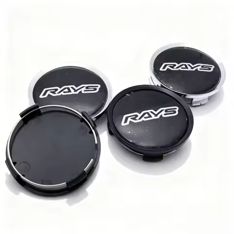 4pcs JDM RAYS Logo Emblem Badge Car Wheel Center Caps O.D 74MM Clips 69MM Rim Hubcap Dust Cover Whee