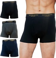 33960-DH07A Boxer Briefs, DAVID HICKS, Open Front, Stain Resistant Boxer Briefs, Set of 4, Men's