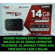 3000mAh MIFI HUAWEI E5577 MAX + TELKOMSEL 14GB | MODEM WIFI ROUTER