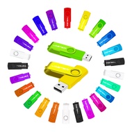 Jaster Rotatable USB 2.0 Flash Drive 8GB Key Chain Gift Pen Drive Plastic Pendrive Business Gift Flashdrive Mini Memory Stick Colorful Thumbdrive