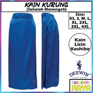 Kain Kurung Muslimah Dexwin Sekolah Menengah Biru Muda Kain Licin School Uniform KAIN SUSUN Sek Men 