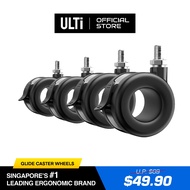 [NEW] ULTi Glide Heavy-Duty Caster Wheels | M8 & M10 | 360° Swivel | Lockable with Brake | Floor-Fri
