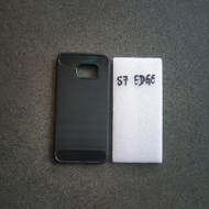 SOFTCASE SILICON RUBBER SAM S7 EDGE & ANTI-SCRATCH HYDROGEL S7 EDGE