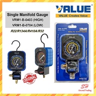 Value Single Manifold Gauge VRM1-B-0704 VRM1-B-0404 VRM1-B-0403 Gas Meter R22, R134A, R410A, R32