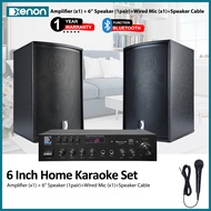 Xenon Karaoke Speaker Set 6 inch speaker Full set with Bluetooth FM 225W Power