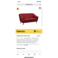 Fabelio sofa 2 seater FREE 2 kursi makan