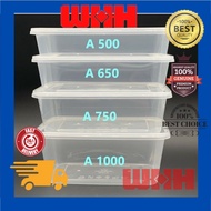 BEKAS PLASTIK PANJANG A500/A650/A750/A1000 (50SETS) TUPPERWARE PLASTIC BOX