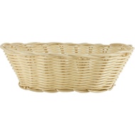 ตะกร้าสาน พลาสติก ทรงวงรี ขนาด 23x15x6 ซม. เเพ็ค 4 ชิ้น