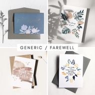 Papercranes Farewell Goodbye Greeting Card Encouragement | Colleague Friend Appreciation Card with E