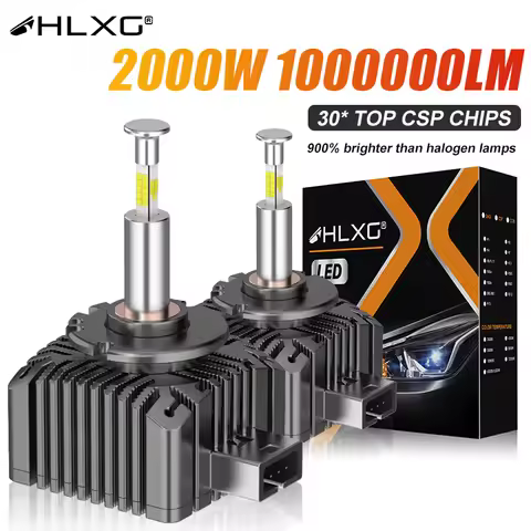 hlxg 360 Led D1S D3S Headlight Canbus D2S D4S 1:1 Xenon Lights Turbo LED Four-Side 30pc CSP Chips Pl
