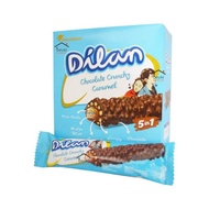 Dilan chocolate crunchy caramel snack 24gram x 12pcs / Snack similar to beng beng / Dilan chocolate