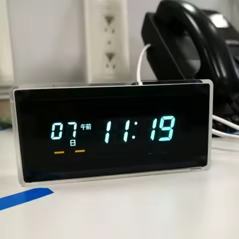 Retro VFD Desktop Clock Vacuum Fluorescent Screen WIFI Smart Clock Auto Time Calibration Daylight Sa