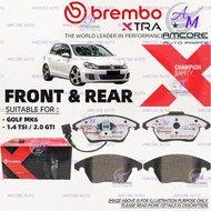 VOLKSWAGEN GOLF MK6 1.4 TSI / 2.0 GTI - BREMBO BRAKE PADS / BRAKE PAD BREMBO / XTRA BREMBO PAD / BRE