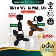 DEKA FIERO Fan FIERO TINY & VIVI 16 Inch 3 Blades 12 Speed DC Motor With Remote Control Ceiling Fan 