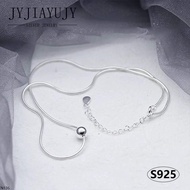 JYJIAYUJY In Stock 100%Sterling Silver S925 Necklace 6MM ball Korean fashion Hypoallergenic Jewelry 