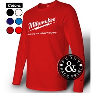Milwaukee Power Tools Tshirt Long Sleeve 100% Cotton [Ready Stock] Baju
