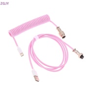 TEROKK Mechanical Keyboard Coiled Cable Wire Type C USB Port Wire Mechanical Keyboard  Desktopputer 