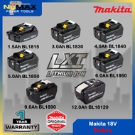 MAKITA 18V LXT Lithium-ion Battery ( BL1815N / BL1830B / BL1840B / BL1850B / BL1860B )
