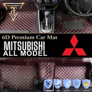 Top Carpet [ MITSUBISHI LIVE ] 6D PU Leather For MITSUBISHI ASX, LANCER, TRITON, MIRAGE, OUTLANDER, 