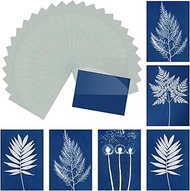 QUARKZMAN Cyanotype Paper, 24 Sheets Sun Printing Paper Set, Highly Sensitive Sun Paper, Blue Craft