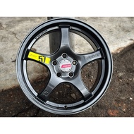 New Car Sport Rim RAYS GRAM LIGHT 57CR Wheels 16x7J 5x100 ET38 Hyper Black - READY STOCK