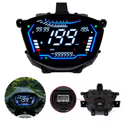 Upgrade LED Display Motorcycle Accessories Speedometer Moto Digital Tachometer Dashboard for Yamaha