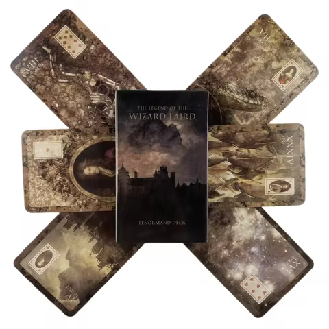 10.3*6cm The Legend Of The Wizard Laird Lenormand Cards Oracle A 39 English Divination Edition Deck 
