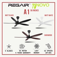 Regair Inovo A1 56" Ceiling Fan DC Motor Remote Control With Led Light Kipas Siling 56 Inch