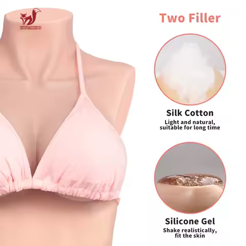 KUMIHO Silicon Bodysuit C D Cup 3-Point Cosplay Sissy Silicone Fake Vagina Breast Forms Boobs Body F
