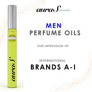 [SG] auraS perfume - Men Pure Long Lasting Roll On Perfume Oils (Brands A-I)|International Brand