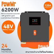 PowMr 6.2kw On-grid/Off-grid Hybrid Inverter 48Vdc PV อินพุต 500vdc Pure Sine Wave Solar Inverter 12