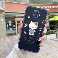 JIUMOO เคสสำหรับ Samsung Galaxy J6 Plus 2018 J6 Primeเคสโทรศัพท์แฟชั่นลายการ์ตูนแมวคิตตี้แบบบางกันกระแทกเคสซิลิโคนแบบเต็มฝาหลังเคสป้องกันกล้อง Angel Eye