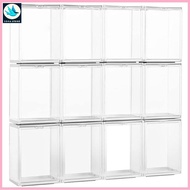 GOTO 12 Blind Boxes Clear Display Case Toys Pop Mart Bearbrick 100 pieces Mini Action Figure Organizer Display Box Container Unit (0.5L/box)