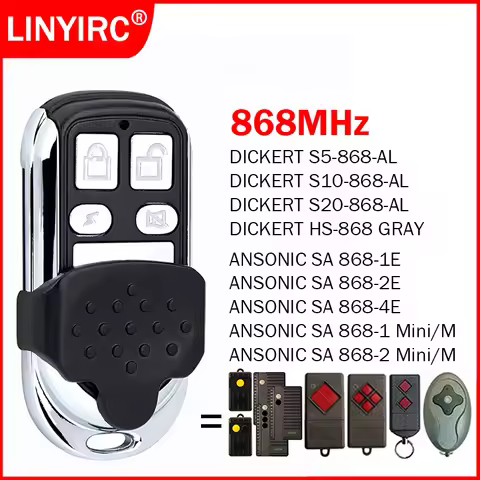 DICKERT S5-868-AL S10-868-AL S20-868-AL HS-868 GRAY ANSONIC SA 868-1E 868-2E 868-4E Garage Door Remo