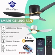 GlovoSync 42" Smart Ceiling Fan 3 Blades DC Ceiling Fan With light