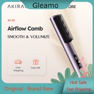 Gleamo Japan AKIRA Mini Portable Ceramic Negative Ion Anti Scald Cool Air Volumizing Comb Hair Strai