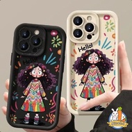 Infinix Hot 40 Pro 30i 30 Play Infinix Note 30 VIP Smart 7 8 Note 12 Turbo G96 Creative Cartoon Colored Girl Phone Case Thickened Protector Anti Drop Soft Cover