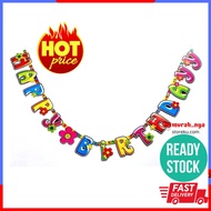 Letter Set Happy Birthday Banner Kids Party Birthday Decor Huruf Hias Majlis Parti Hari Jadi