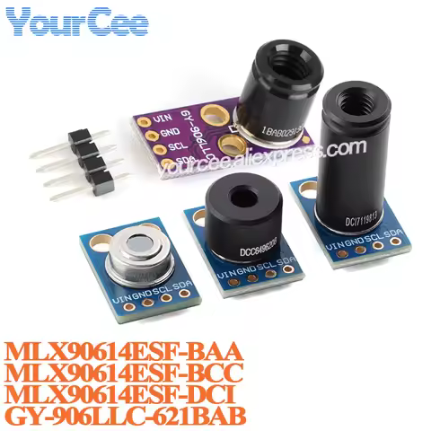 2pcs/1pc GY-906 MLX90614 Non-contact Temperature Measurement Sensor MLX90614ESF-DCI MLX90614ESF-BAA