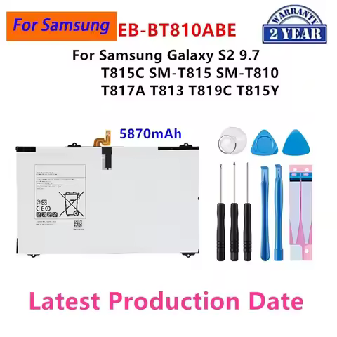 Brand New EB-BT810ABE 5870mA Tablet Battery For Samsung Galaxy S2 9.7 T815C SM-T815 SM-T810 T817A T8