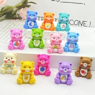 12pcs Rainbow Care Bear 3D Resin Charms for DIY 40*35mm (9-383)
