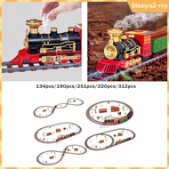 [BlesiyaedMY] Christmas Train Set Christmas Decor Train Track Toy Train Set Gift for Kids