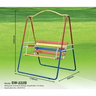 Tekkashop MXOS598 Simple Outdoor 2 Plastic Swing Seater with Metal Frame / Buaian Taman