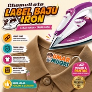 ChomelLote Sticker Nama Baju Sticker Nama Waterproof Sticker Nama Iron On Sticker Kalis Air 60Pcs